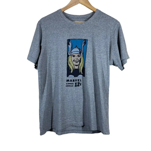 Uniqlo Other - UNIQLO Marvel THOR T-Shirt Men's L Gray Graphic Print 100% Cotton Short Sleeves